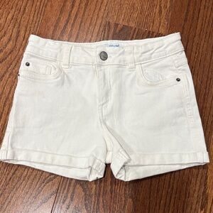Mayoral Cream Jean Shorts for Women
